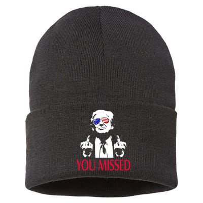 Shot Republican Pro Trump President 2024Youre Attending Political Event Run Sustainable Knit Beanie