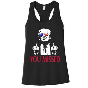 Shot Republican Pro Trump President 2024Youre Attending Political Event Run Women's Racerback Tank