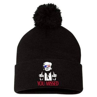 Shot Republican Pro Trump President 2024Youre Attending Political Event Run Pom Pom 12in Knit Beanie