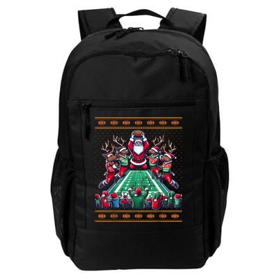 Santa Reindeer Play American Football Christmas Football Fan Backpack