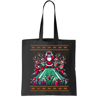 Santa Reindeer Play American Football Christmas Football Fan Bag