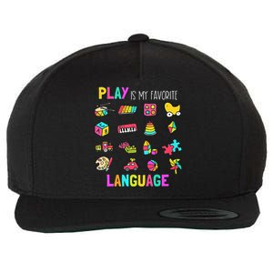 Speech Rapy Play Is My Favorite Language Slp Rapist Wool Snapback Cap