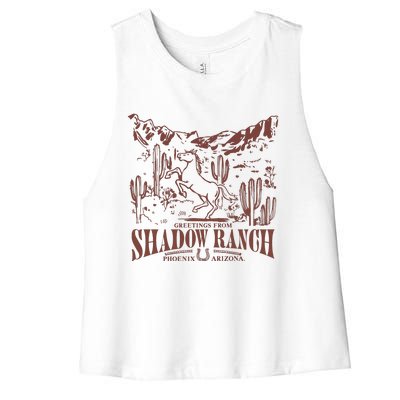 Shadow Ranch Phoenix Arizona Women's Racerback Cropped Tank