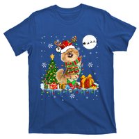 Santa Reindeer Pekingese Christmas Tree Lights Dog Owner Gift T-Shirt