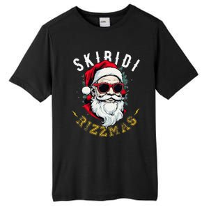 Skibid.I Rizzmas Retro Santa Hat Cool Christmas Graphic Tall Fusion ChromaSoft Performance T-Shirt