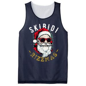 Skibid.I Rizzmas Retro Santa Hat Cool Christmas Graphic Mesh Reversible Basketball Jersey Tank