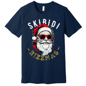 Skibid.I Rizzmas Retro Santa Hat Cool Christmas Graphic Premium T-Shirt