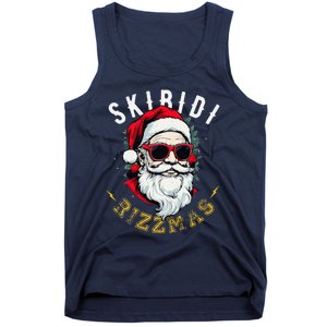 Skibid.I Rizzmas Retro Santa Hat Cool Christmas Graphic Tank Top