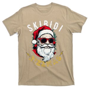 Skibid.I Rizzmas Retro Santa Hat Cool Christmas Graphic T-Shirt