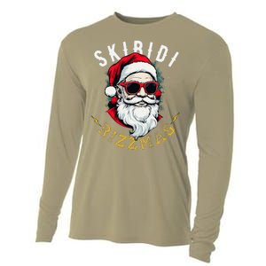 Skibid.I Rizzmas Retro Santa Hat Cool Christmas Graphic Cooling Performance Long Sleeve Crew