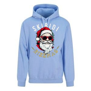 Skibid.I Rizzmas Retro Santa Hat Cool Christmas Graphic Unisex Surf Hoodie