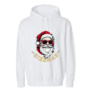 Skibid.I Rizzmas Retro Santa Hat Cool Christmas Graphic Garment-Dyed Fleece Hoodie