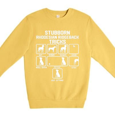 Stubborn Rhodesian Ridgeback Tricks Premium Crewneck Sweatshirt