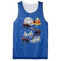 Santa Riding Reindeer Black Labrador Retriever Sleigh Xmas Gift Mesh Reversible Basketball Jersey Tank