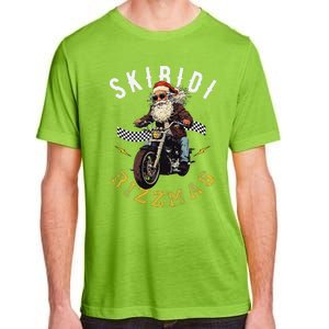 Skibid.I Rizzmas Retro Santa Hat Cool Bike Christmas Graphic Adult ChromaSoft Performance T-Shirt