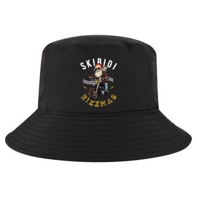 Skibid.I Rizzmas Retro Santa Hat Cool Bike Christmas Graphic Cool Comfort Performance Bucket Hat