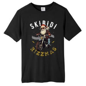 Skibid.I Rizzmas Retro Santa Hat Cool Bike Christmas Graphic Tall Fusion ChromaSoft Performance T-Shirt