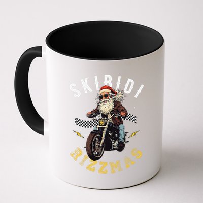 Skibid.I Rizzmas Retro Santa Hat Cool Bike Christmas Graphic Mug