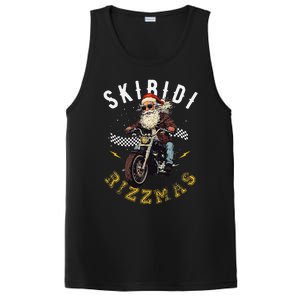 Skibid.I Rizzmas Retro Santa Hat Cool Bike Christmas Graphic PosiCharge Competitor Tank