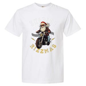 Skibid.I Rizzmas Retro Santa Hat Cool Bike Christmas Graphic Garment-Dyed Heavyweight T-Shirt