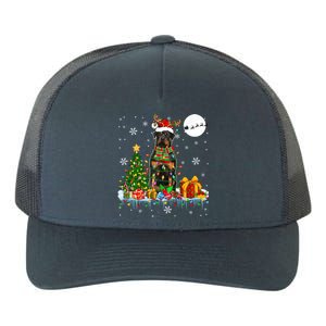 Santa Reindeer Rottweiler Christmas Tree Lights Dog Owner Gift Yupoong Adult 5-Panel Trucker Hat