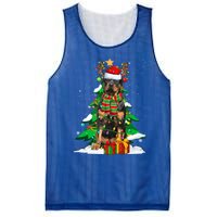 Santa Reindeer Rottweiler Dog Xmas Tree Lights Christmas Pjs Gift Mesh Reversible Basketball Jersey Tank