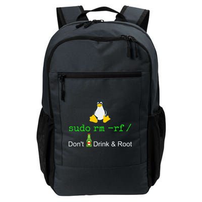 Sudo Rm Rf Dont Drink And Root Linux Daily Commute Backpack