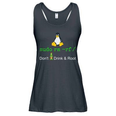 Sudo Rm Rf Dont Drink And Root Linux Ladies Essential Flowy Tank