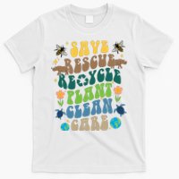 Save Rescue Recycle Plant Clean Care Earth Day T-Shirt