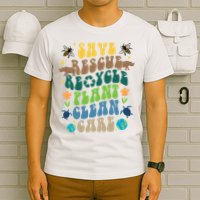 Save Rescue Recycle Plant Clean Care Earth Day T-Shirt