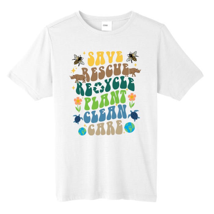 Save Rescue Recycle Plant Clean Care Earth Day Tall Fusion ChromaSoft Performance T-Shirt