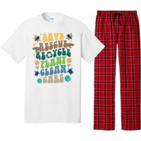 Save Rescue Recycle Plant Clean Care Earth Day Pajama Set