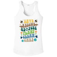 Save Rescue Recycle Plant Clean Care Earth Day Ladies PosiCharge Competitor Racerback Tank