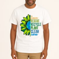 Save Rescue Recycle Plant Clean Care Earth Day Tall T-Shirt