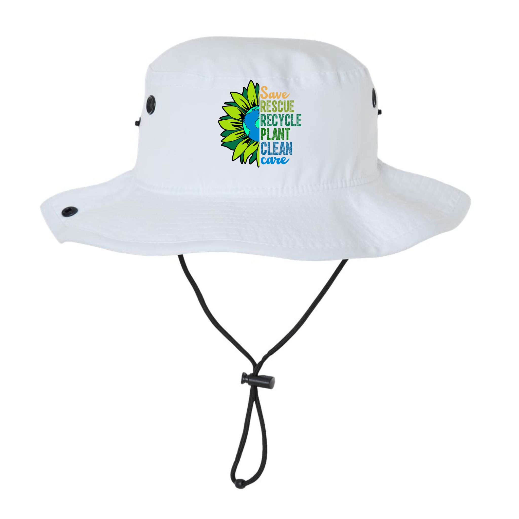 Save Rescue Recycle Plant Clean Care Earth Day Bucket Hat
