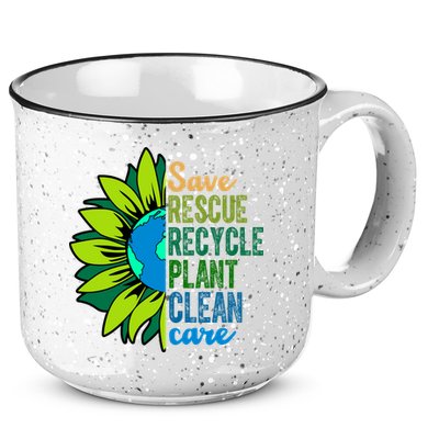 Save Rescue Recycle Plant Clean Care Earth Day 15oz Campfire Ceramic Mug