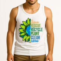 Save Rescue Recycle Plant Clean Care Earth Day Tank Top