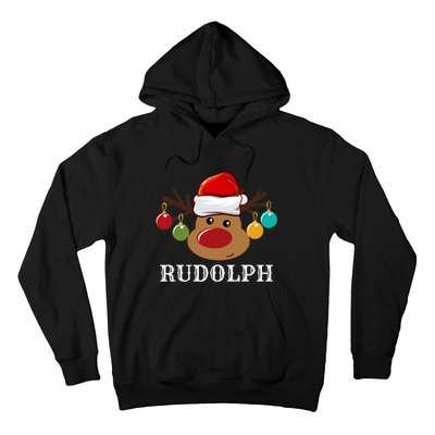 Santa Reindeer Rudolph Xmas Group Costume Hoodie