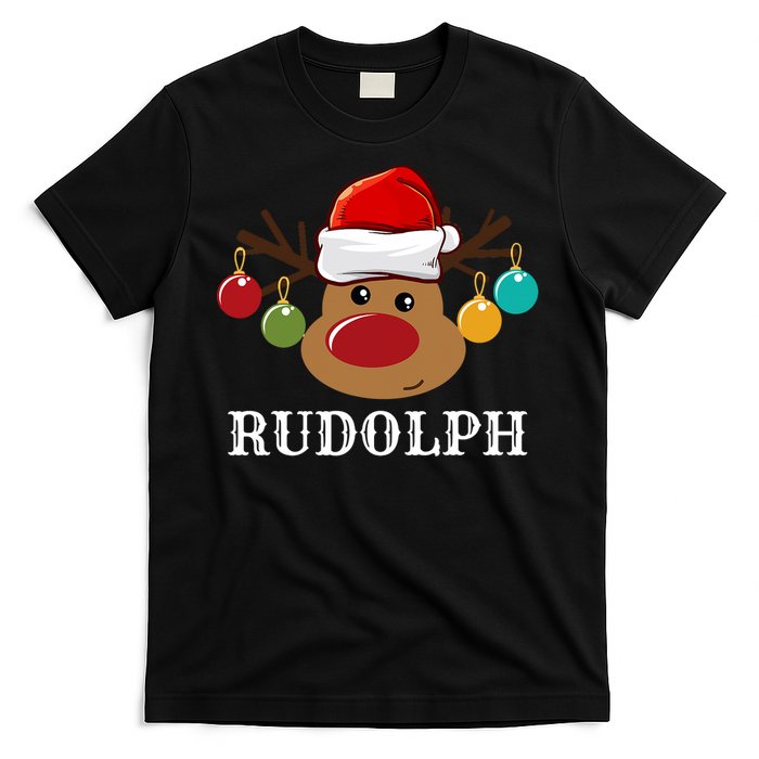 Santa Reindeer Rudolph Xmas Group Costume T-Shirt