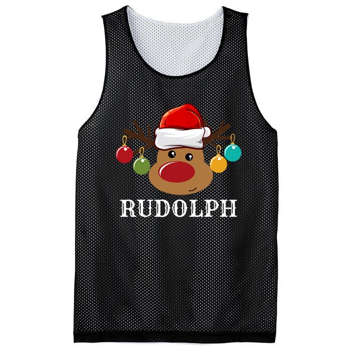 Santa Reindeer Rudolph Xmas Group Costume Mesh Reversible Basketball Jersey Tank