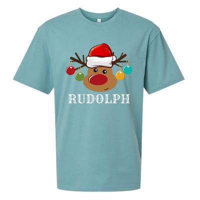 Santa Reindeer Rudolph Xmas Group Costume Sueded Cloud Jersey T-Shirt