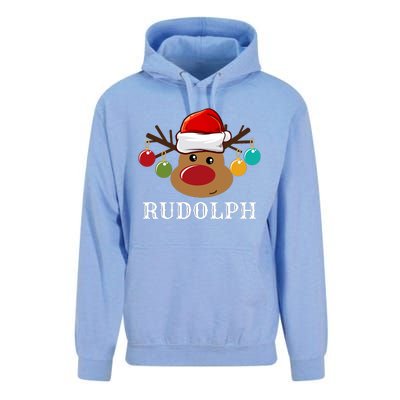 Santa Reindeer Rudolph Xmas Group Costume Unisex Surf Hoodie