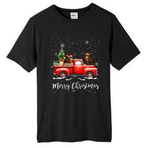 Squirrel Riding Red Truck Christmas Decorations Pajama Tall Fusion ChromaSoft Performance T-Shirt