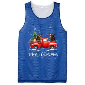 Squirrel Riding Red Truck Christmas Decorations Pajama Mesh Reversible Basketball Jersey Tank