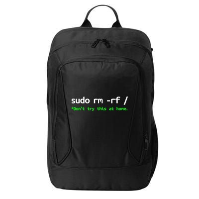 Sudo Rm Rf Linux, Programmer, Engineer, Opensource City Backpack
