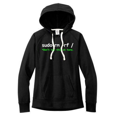 Sudo Rm Rf Linux, Programmer, Engineer, Opensource Women's Fleece Hoodie