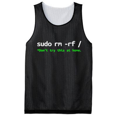Sudo Rm Rf Linux, Programmer, Engineer, Opensource Mesh Reversible Basketball Jersey Tank