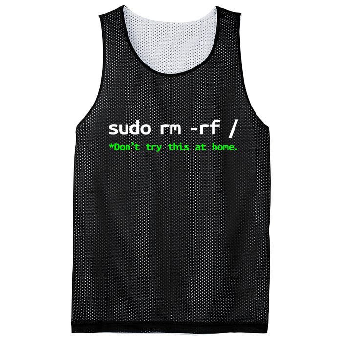 Sudo Rm Rf Linux, Programmer, Engineer, Opensource Mesh Reversible Basketball Jersey Tank