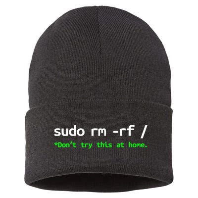 Sudo Rm Rf Linux, Programmer, Engineer, Opensource Sustainable Knit Beanie