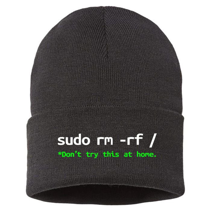 Sudo Rm Rf Linux, Programmer, Engineer, Opensource Sustainable Knit Beanie